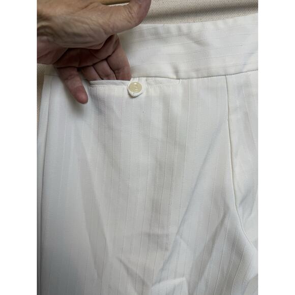 IZ Byer California Women's Ivory Pants Sz 9 Wide Leg Flat Front Career Office - Picture 15 of 16